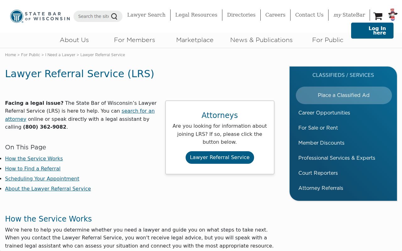 Medford criminal history lawyer referral information in Wisconsin